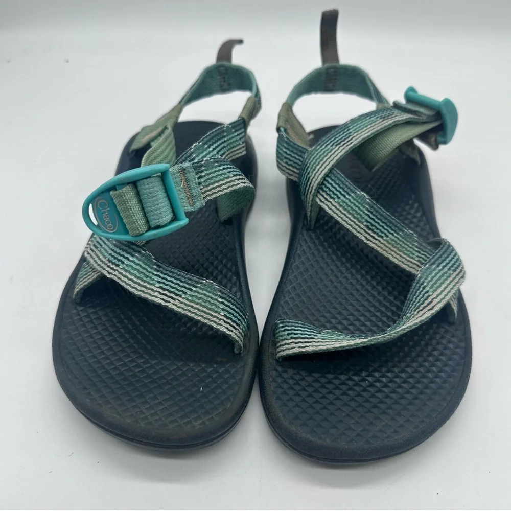 Chaco’s  Kids’ Z/1 EcoTread Marled Pine Striped Sandals Size 2